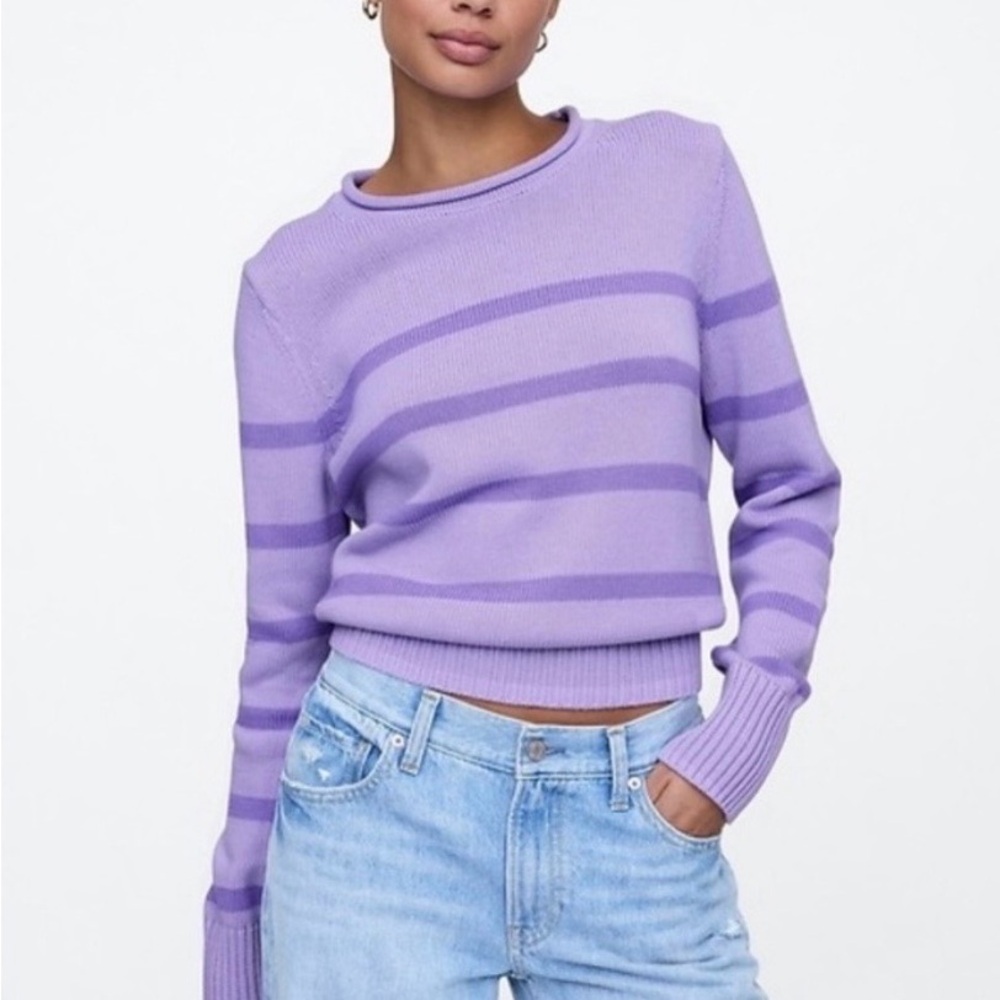 Women's Purple Striped Sweater